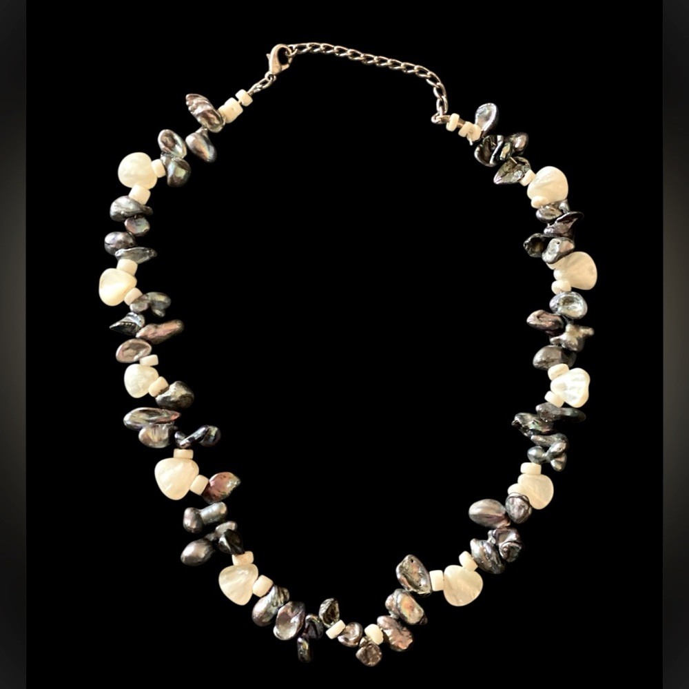 Genuine Opaque Pearl & Shell Necklace